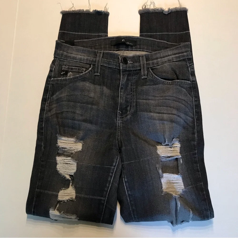 Kancan Mid-Rise Ankle Skinny Stretch Jeans In Aetius Sz 27.